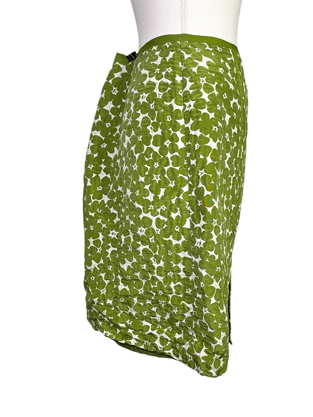 Kate Hill Vintage Silk Linen Blend Retro Floral Midi Skirt Y2K Boho - Picture 3 of 14